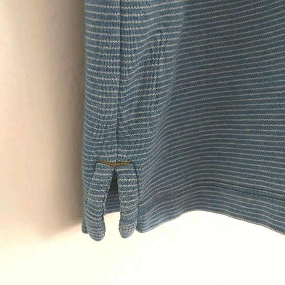 Tommy Bahama Polo Shirt Men 2XL Blue Striped 100% Cotton Embroidered Logo Knit - Picture 4 of 9